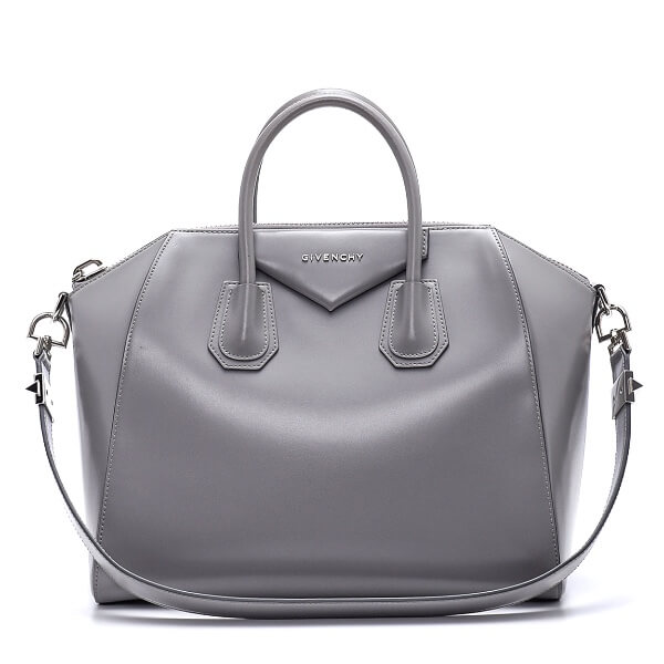 Givenchy - Grey Smooth Leather Medium Tote Bag
